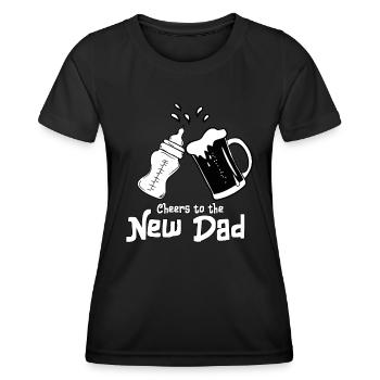 1st Time Dad Apparel for Dad to be - Women's Functional T-Shirt - black - Front - AI Model Female 172 light (172cm)