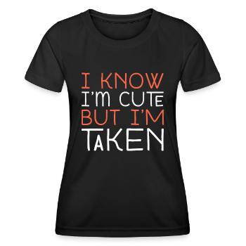 Sorry I'm Taken Boyfriend Girlfriend Taken Couples - Women's Functional T-Shirt - black - Front - AI Model Female 172 light (172cm)