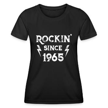 57 Jahre alt: Classic Rock 1965 57th Birthdayfebrua - Frauen Funktions-T-Shirt - Schwarz - Vorne - AI Model Female 172 light (172cm)