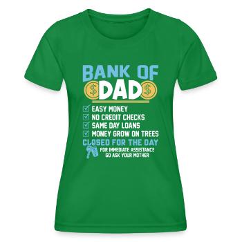 Banque de papa - T-shirt sport Femme - vert - Devant - AI Model Female 172 dark (172cm)