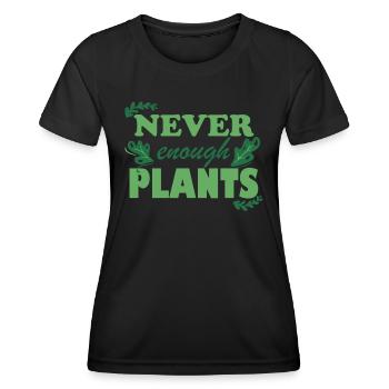 JAMAIS ASSEZ PLANTES - Plantes d’intérieur - T-shirt sport Femme - noir - Devant - AI Model Female 172 light (172cm)