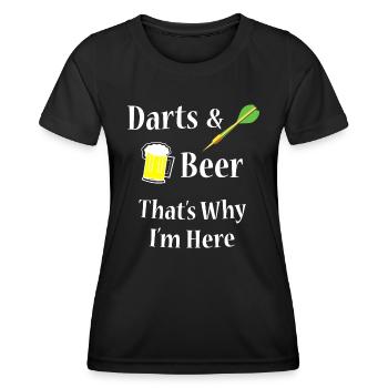 Darts Beer Funny pour Dart Playerdarts compétitionh - T-shirt sport Femme - noir - Devant - AI Model Female 172 light (172cm)
