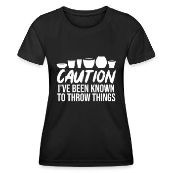 Clay Sculptor Funny Ceramic Artist Pottery Teacher - Women's Functional T-Shirt - black - Front - AI Model Female 172 light (172cm)