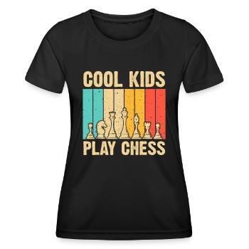 Cool Chess Lover Art For Kids Boys Men Nouveauté Che - T-shirt sport Femme - noir - Devant - AI Model Female 172 light (172cm)