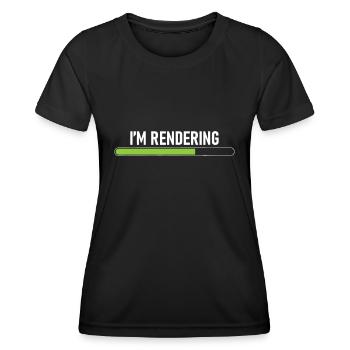 Ich rendere - Video Editor Editing Filmemacher Vid - Frauen Funktions-T-Shirt - Schwarz - Vorne - AI Model Female 172 light (172cm)