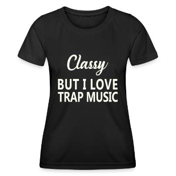 Musikidee Funny Rap Hip Hop Techno R&B Idee Ideen - Frauen Funktions-T-Shirt - Schwarz - Vorne - AI Model Female 172 light (172cm)