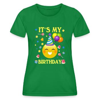 Funny Tee It’s My Birthday Shirt Cadeau Femmes Hommes Bo - T-shirt sport Femme - vert - Devant - AI Model Female 172 dark (172cm)
