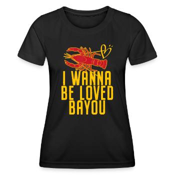 Écrevisse Je veux être aimé Bayou Écrevisse Écrevisse - T-shirt sport Femme - noir - Devant - AI Model Female 172 light (172cm)