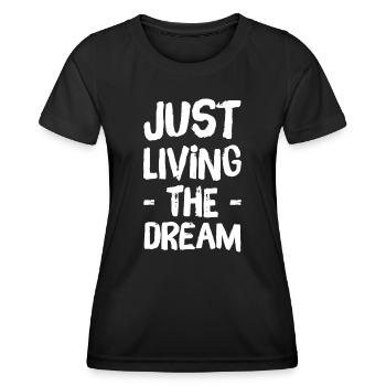 Vivre le rêve - T-shirt sport Femme - noir - Devant - AI Model Female 172 light (172cm)