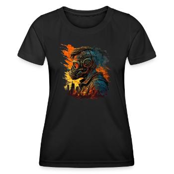 Radioactif - T-shirt sport Femme - noir - Devant - AI Model Female 172 light (172cm)
