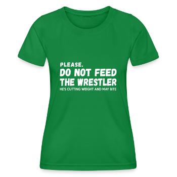 Lycée Wrestling Maman Papa Cadeau pour les filles Wrest - T-shirt sport Femme - vert - Devant - AI Model Female 172 dark (172cm)