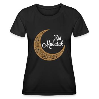 Eid Mubarak-Eid Al Fitr Islamische Feiertage - Frauen Funktions-T-Shirt - Schwarz - Vorne - AI Model Female 172 light (172cm)