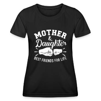Mutter und Tochter beste Freunde fürs Leben Mama - Frauen Funktions-T-Shirt - Schwarz - Vorne - AI Model Female 172 light (172cm)