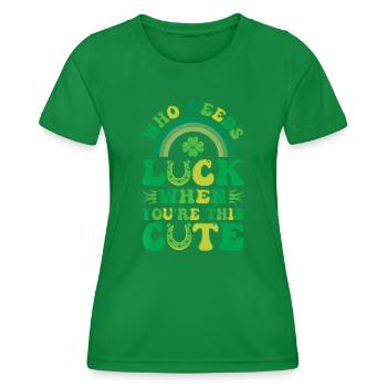 St Patricks Day - Women's Functional T-Shirt - kelly green - Front - AI Model Female 172 dark (172cm)