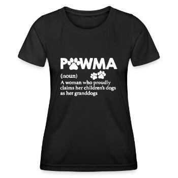 Vintage Pawma Definition Dog Grandma Aunt Mom Dog - Women's Functional T-Shirt - black - Front - AI Model Female 172 light (172cm)