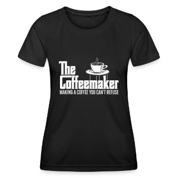 Die Kaffeemaschine für einen Kaffee, den Sie nicht ablehnen können - - Frauen Funktions-T-Shirt - Schwarz - Vorne - AI Model Female 172 light (172cm)