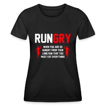 Course de fond - XC Run Runner - T-shirt sport Femme - noir - Devant - AI Model Female 172 light (172cm)