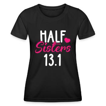 Chemise de course Demi-sœurs 13.1 Marathon Tees Chri - T-shirt sport Femme - noir - Devant - AI Model Female 172 light (172cm)