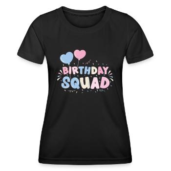 Pastel Birthday Squad for Birthday Partyfor women - Women's Functional T-Shirt - black - Front - AI Model Female 172 light (172cm)