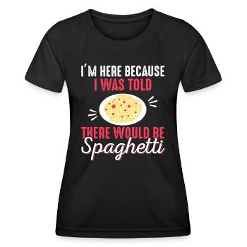 Spaghetti - Spaghetti Lover Cadeau pour les amateurs de pâtes - T-shirt sport Femme - noir - Devant - AI Model Female 172 light (172cm)