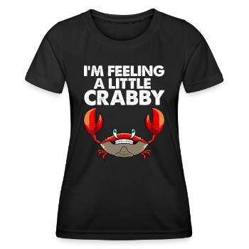Lustige Krabben-Design für Männer Frauen Crabby Crabbing Cr - Frauen Funktions-T-Shirt - Schwarz - Vorne - AI Model Female 172 light (172cm)