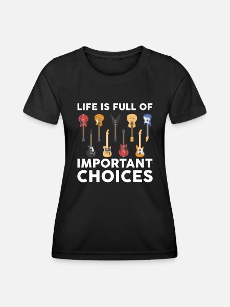 Lustiger Gitarrist Gitarrist Musikliebhaber Geschenk für - Frauen Funktions-T-Shirt - Schwarz