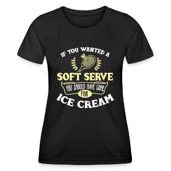 Idée Badminton Joke Soft Serve Citation Badminton Pla - T-shirt sport Femme - noir - Devant - AI Model Female 172 light (172cm)