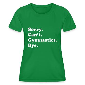 Lustiges Gymnastikgeschenk für Männer, Frauen, Jungen oder Mädchen - Frauen Funktions-T-Shirt - Kelly Green - Vorne - AI Model Female 172 dark (172cm)