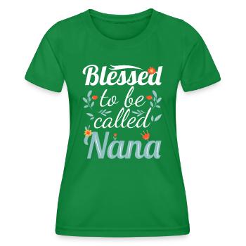 QUEENS GIRL NY NEW YORK Funny City Home Roots USAs - Frauen Funktions-T-Shirt - Kelly Green - Vorne - AI Model Female 172 dark (172cm)