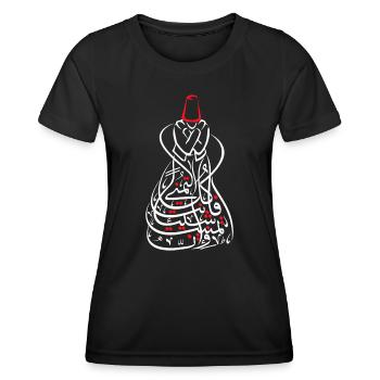 Sufism Islamic Arabic Calligraphy idea Gift - Sufi - Women's Functional T-Shirt - black - Front - AI Model Female 172 light (172cm)
