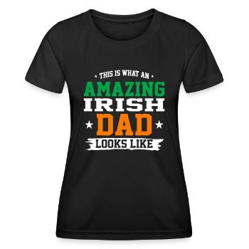 Un papa irlandais incroyable ressemble à un cadeau de fête des pères - T-shirt sport Femme - noir - Devant - AI Model Female 172 light (172cm)