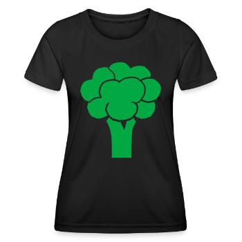 Brocolihealhealing vert - T-shirt sport Femme - noir - Devant - AI Model Female 172 light (172cm)