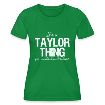 It's a Taylor Thing - Matching Family Reunion Prid - Women's Functional T-Shirt - kelly green - Front - AI Model Female 172 dark (172cm)