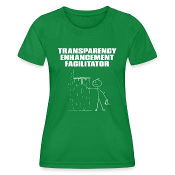 Funny Window Cleaner Tee Squeegee Cleaning - Women's Functional T-Shirt - kelly green - Front - AI Model Female 172 dark (172cm)