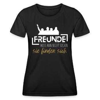 Beste Freunde FREUND Kumpel Kumpels - Frauen Funktions-T-Shirt - Schwarz - Vorne - AI Model Female 172 light (172cm)