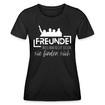 Beste Freunde FREUND Kumpel Kumpels - Frauen Funktions-T-Shirt - Schwarz - Vorne - AI Model Female 172 light (172cm)