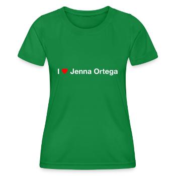 I Heart Jenna Ortega - T-shirt sport Femme - vert - Devant - AI Model Female 172 dark (172cm)