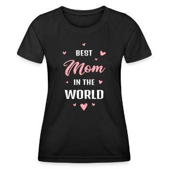 Beste Mutter der Welt Beste Mutter aller Zeiten Muttertag - Frauen Funktions-T-Shirt - Schwarz - Vorne - AI Model Female 172 light (172cm)