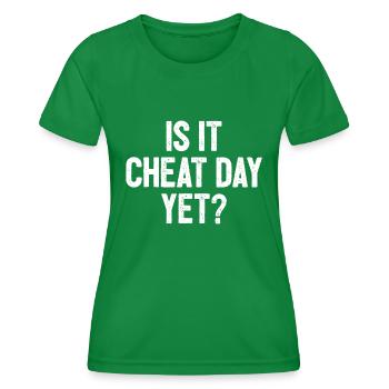 Lustiges Workout Fitness Gym Training I Is It Cheat D - Frauen Funktions-T-Shirt - Kelly Green - Vorne - AI Model Female 172 dark (172cm)