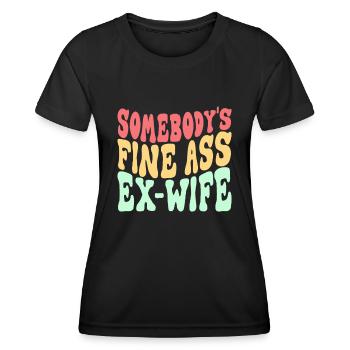 Quelqu’un Fine Ass Ex-femme Drôle Dictonssarcasmgi - T-shirt sport Femme - noir - Devant - AI Model Female 172 light (172cm)