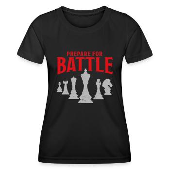 Bereiten Sie sich auf Battle Boys Girls Mens vintage vor - Frauen Funktions-T-Shirt - Schwarz - Vorne - AI Model Female 172 light (172cm)