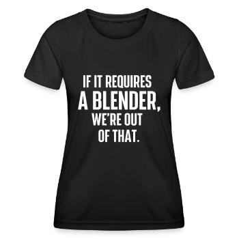 S’il nécessite un mélangeur - Barman Tapster Barte - T-shirt sport Femme - noir - Devant - AI Model Female 172 light (172cm)