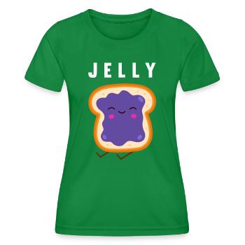 Erdnussbutter und Gelee Bester Freund Passend - Frauen Funktions-T-Shirt - Kelly Green - Vorne - AI Model Female 172 dark (172cm)