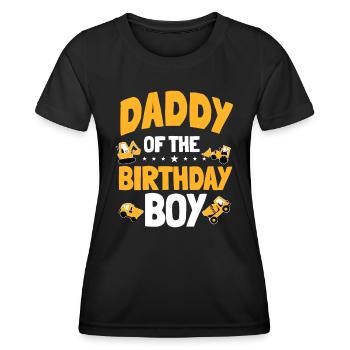 Daddy of the Birthday Boy Construction Worker Bday - Women's Functional T-Shirt - black - Front - AI Model Female 172 light (172cm)