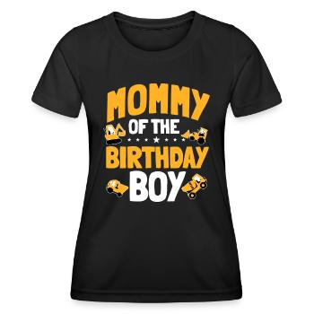 Mommy of the Birthday Boy Construction Worker Bday - Women's Functional T-Shirt - black - Front - AI Model Female 172 light (172cm)