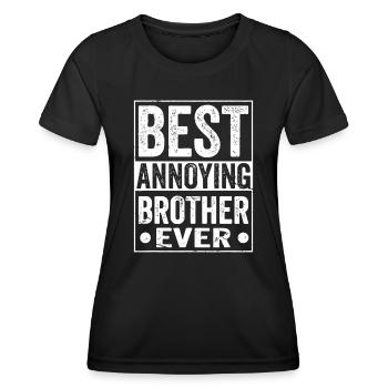 Bester nerviger Bruder aller Zeiten Lustige Geschwistersprüche - Frauen Funktions-T-Shirt - Schwarz - Vorne - AI Model Female 172 light (172cm)