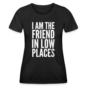 Ich Bin Der Freund In Niedrigen OrtenFamilieWelpenHundebeste f - Frauen Funktions-T-Shirt - Schwarz - Vorne - AI Model Female 172 light (172cm)