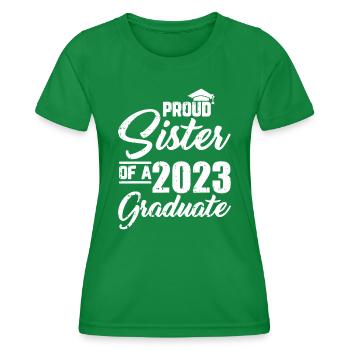 Fière soeur d’un match de remise des diplômes 2023 - T-shirt sport Femme - vert - Devant - AI Model Female 172 dark (172cm)