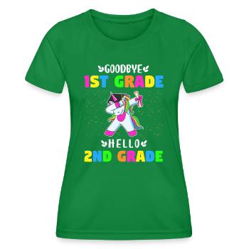 Au revoir Première Année bonjour Licorne de deuxième année Gir - T-shirt sport Femme - vert - Devant - AI Model Female 172 dark (172cm)