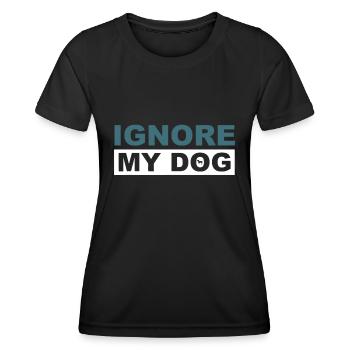 Ignorer mon dresseur de chiens d’assistance - T-shirt sport Femme - noir - Devant - AI Model Female 172 light (172cm)